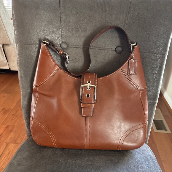 Vintage Y2K Coach 12601 Brown Leather Hobo Shoulder Handbag - Picture 1 of 9